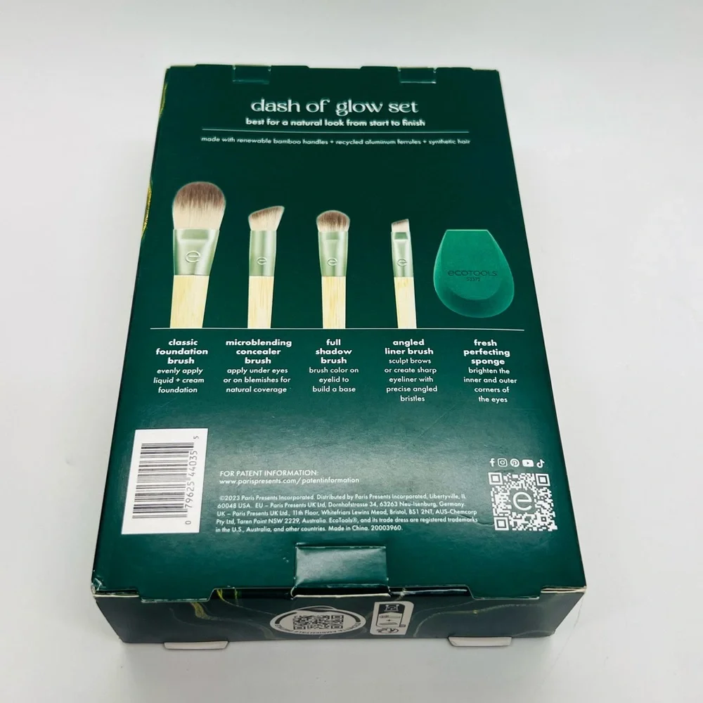 NWT EcoTools Dash of Glow Set - Bamboo and Green